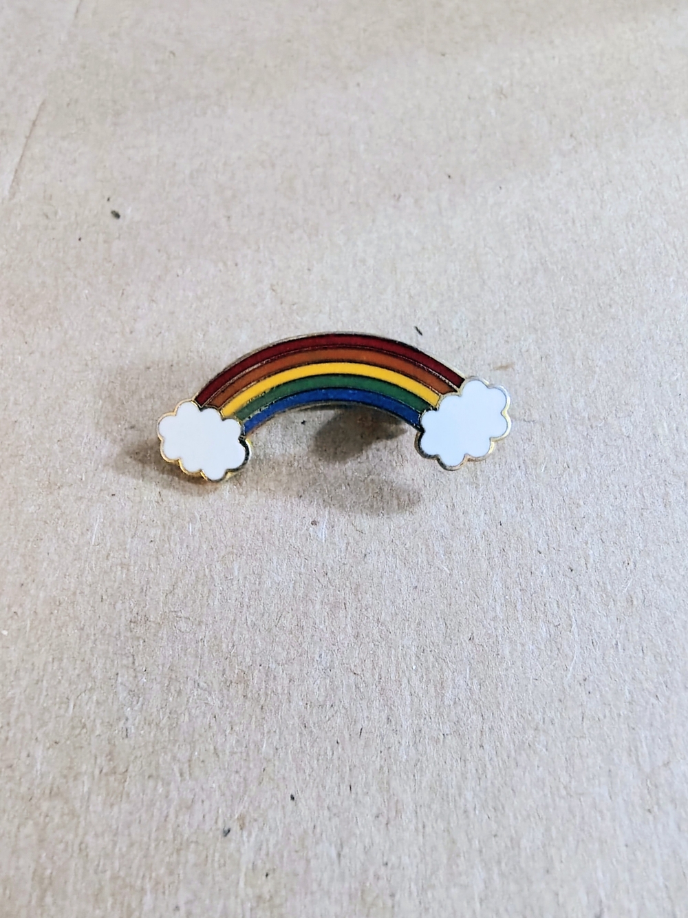 Vintage 70s Rainbow Pin Multicolor Enamel Accessory Pride Advocate LGBTQIA +